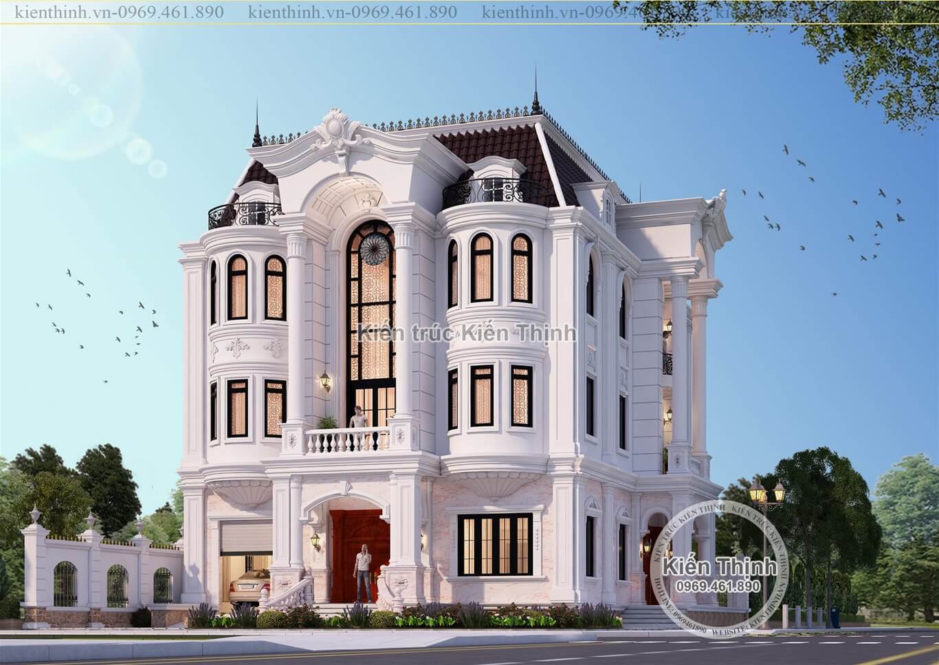  Mẫu thiết kế nội thất biệt thự 3 tầng đẹp tân cổ điển kiểu Pháp tại thành phố Đà Nẵng