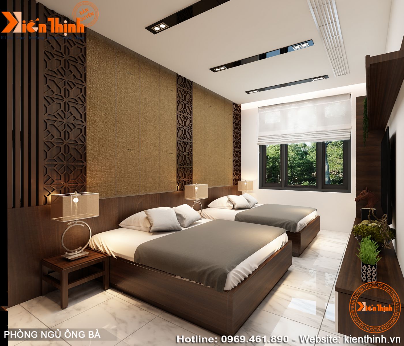 Thiết kế nội thất phòng ngủ phong cách hiện đại NT1755 06