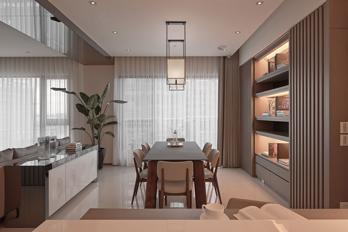 Thiết kế nội thất phòng ăn phong cách hiện đại đẹp và tiện nghi NT1502