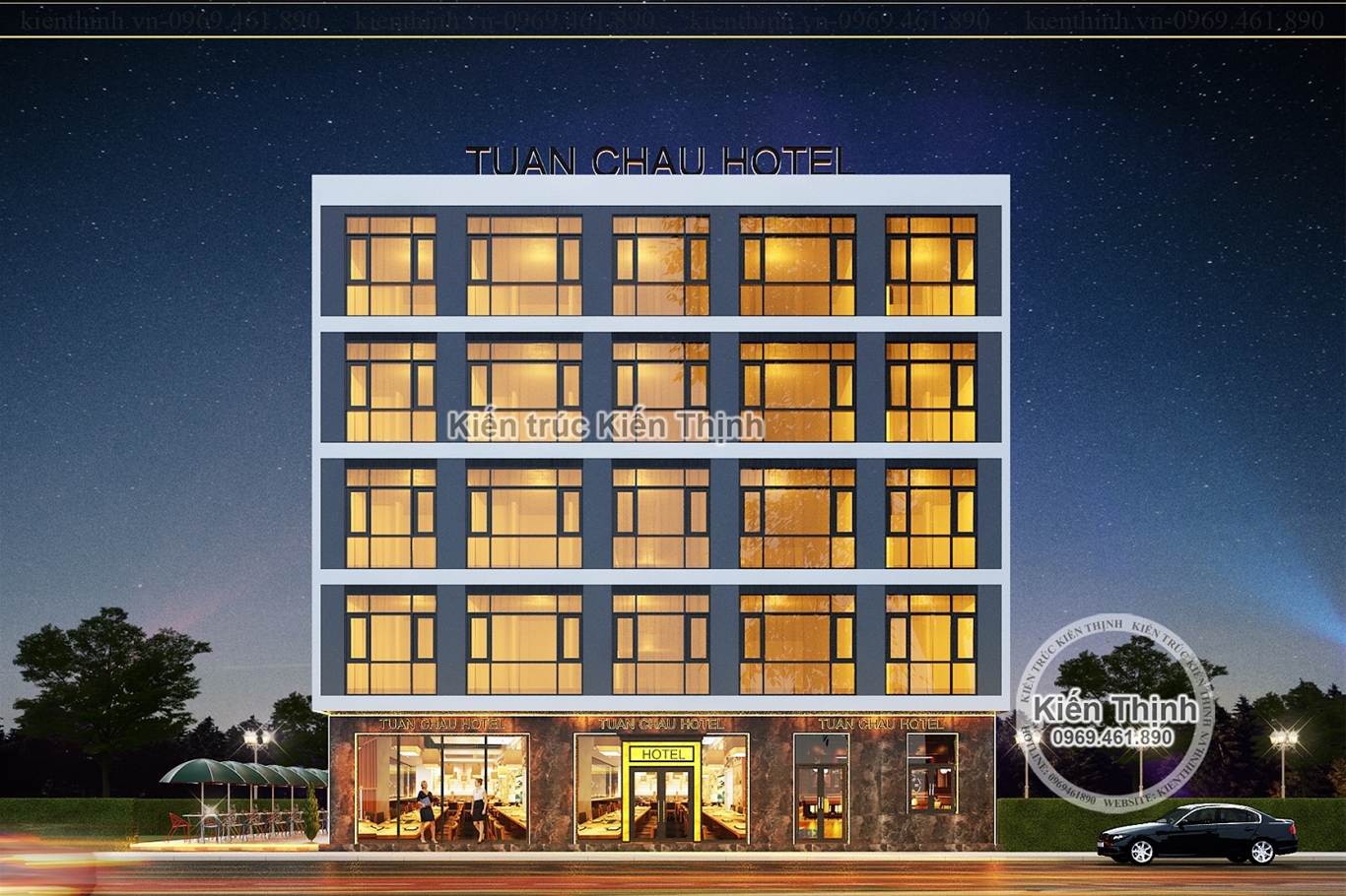 thiết kế khách sạn 3 sao ở Hạ Long - Quảng Ninh