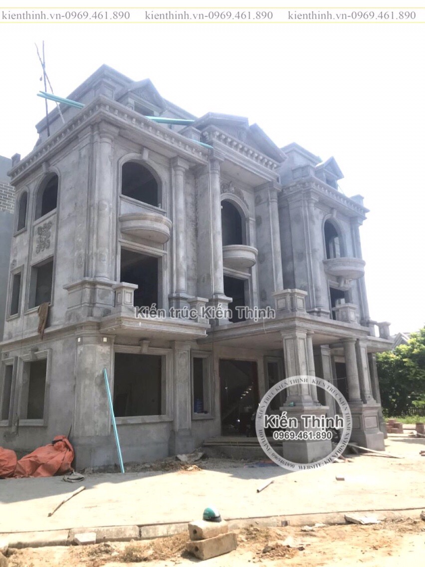 Mẫu thiết kế và thi công biệt thự 3 tầng đẹp phong cách tân cổ điển ở Vĩnh Yên
