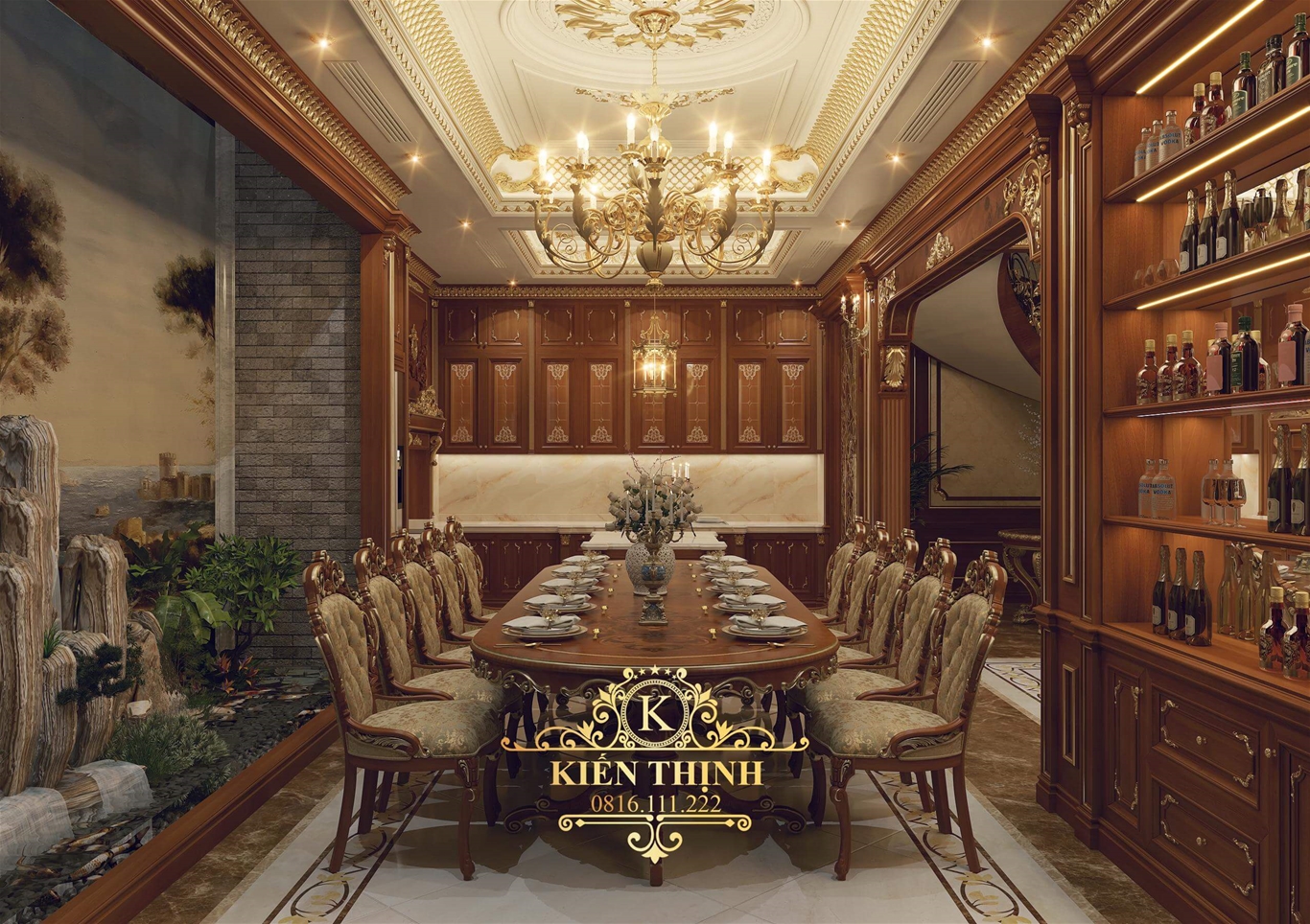 Thiết kế nội thất tân cổ điển phù hợp cho biệt thự 4 tầng tân cổ điển tại TP Hồ Chí Minh