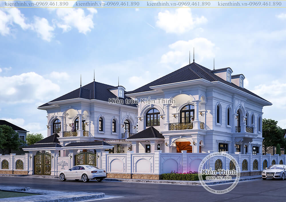 Mẫu thiết kế biệt thự tân cổ điển-kiểu Pháp 2 tầng đẹp, nội thất sang trọng tại Quảng Bình 