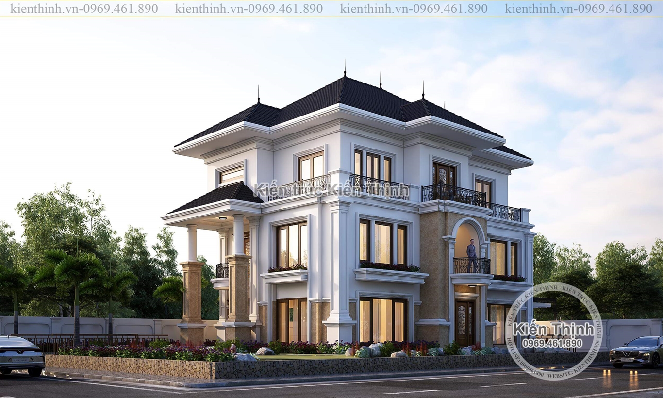 Mẫu thiết kế biệt thự phong cách hiện đại 3 tầng tiện nghi tại Thành Phố Ninh Bình