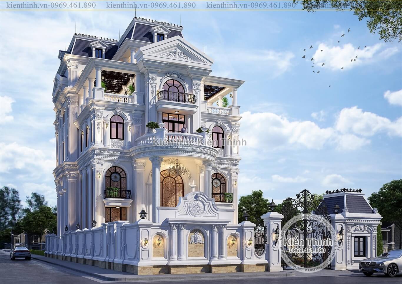  Các mẫu thiết kế biệt thự lâu đài tân cổ điển châu Âu - kiểu Pháp đẹp và sang trọng theo xu hướng năm 2019 