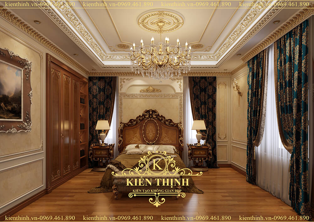 Thiết kế nội thất phòng ngủ của ngôi biệt thự đẹp phong cách Tân Cổ Điển tại Đồng Nai 5