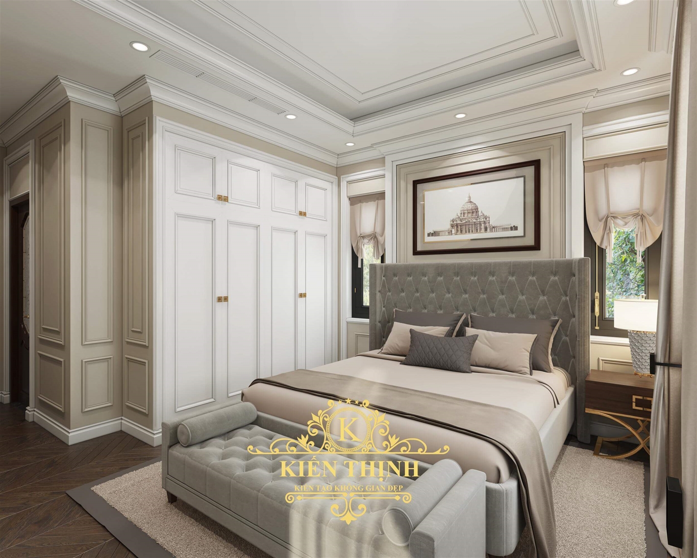  Mẫu thiết kế nội thất phòng ngủ biệt thự vườn phong cách hiện đại 2 tầng đẹp gây thương nhớ tại Quảng Trịt