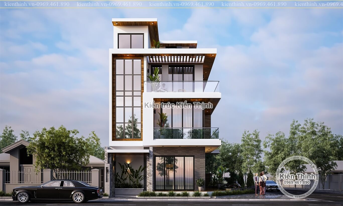 Thiết kế biệt thự 3 tầng đẹp phong cách hiện đại mới mẻ đầy cá tính tại Vĩnh Phúc - BT2004