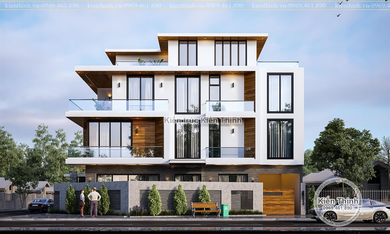 Thiết kế biệt thự 3 tầng đẹp phong cách hiện đại mới mẻ đầy cá tính tại Vĩnh Phúc - BT2004