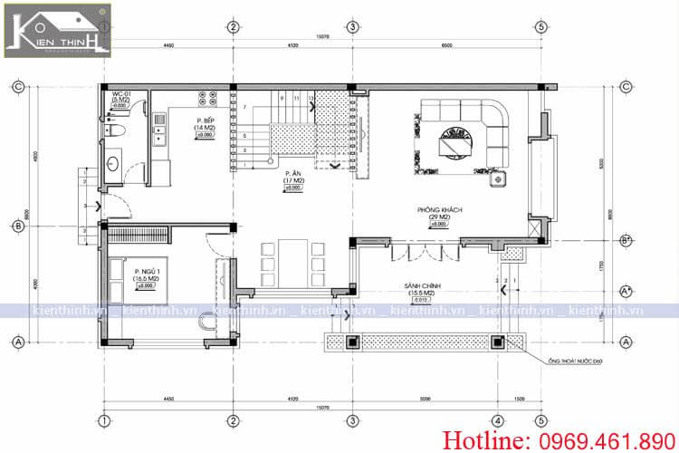 Thiết kế thi công biệt thự 3 tầng tân cổ điển đẹp ở Vĩnh Phúc BT1573