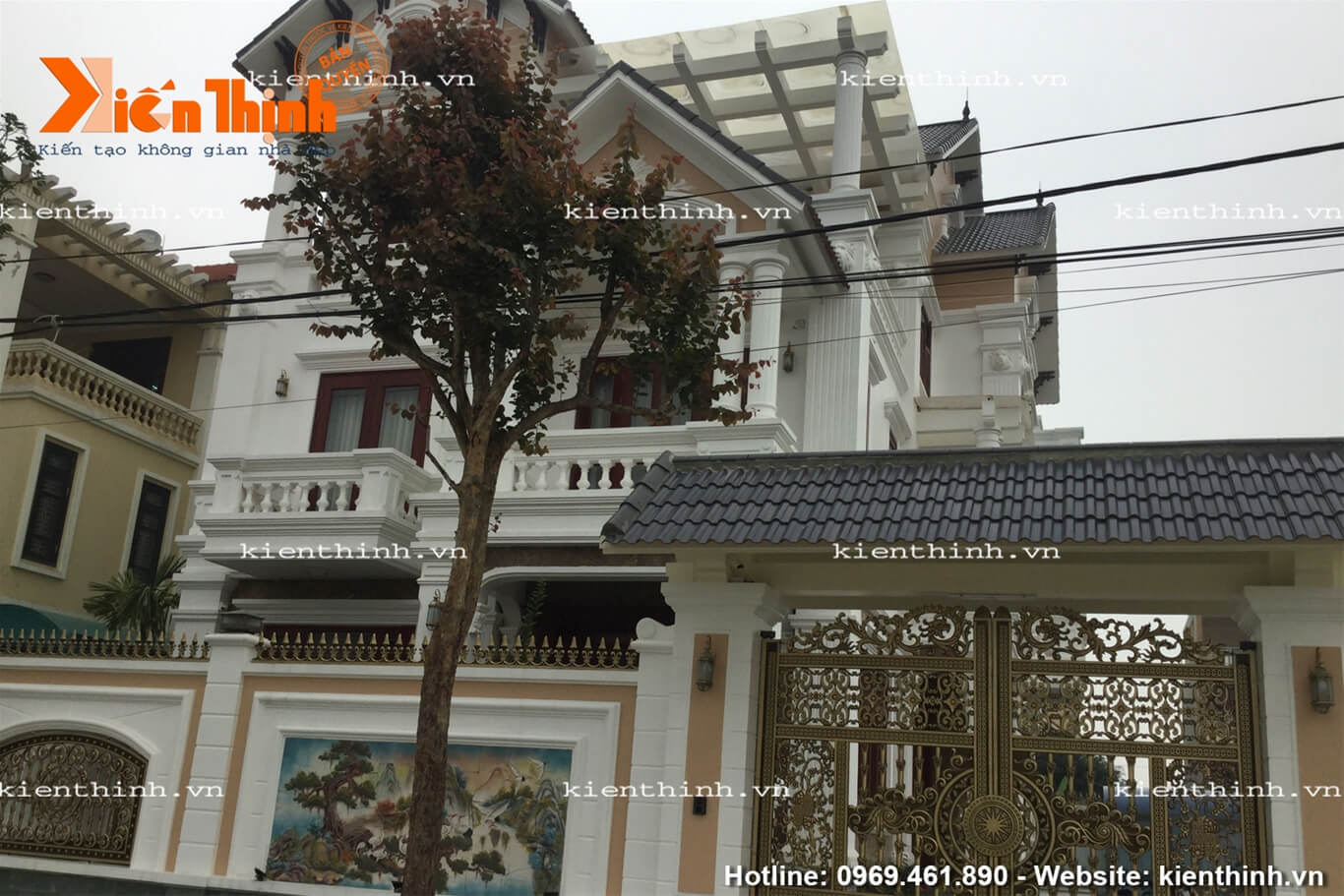 Thiết kế và thi công biệt thự tân cổ điển kiểu Pháp 3 tầng đẹp tại Ninh Bình