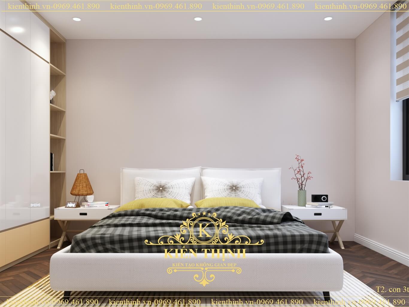 Mẫu thiết kế nội thất phòng ngủ phong cách hiện đại tại Phú Thọ