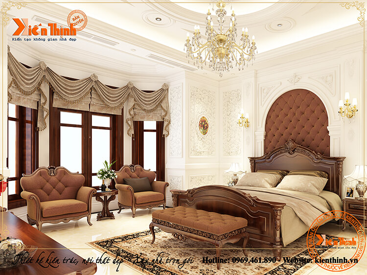 Mẫu thiết kế phòng ngủ phong cách tân cổ điển đẹp tại Thanh Hóa