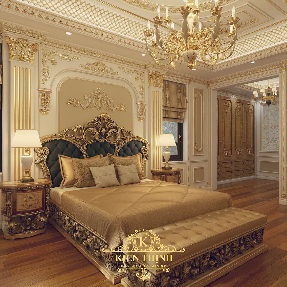  Mẫu thiết kế phòng ngủ biệt thự tân cổ điển Châu Âu đẹp lộng lẫy tại Nghệ An