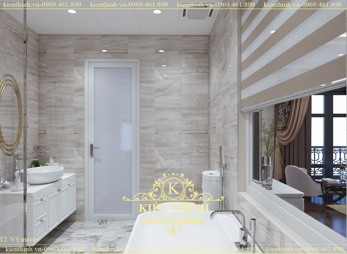 Thiết kế nội thất phòng tắm biệt thự tân đổ điển đẹp và sang trọng luxury bathroom interior