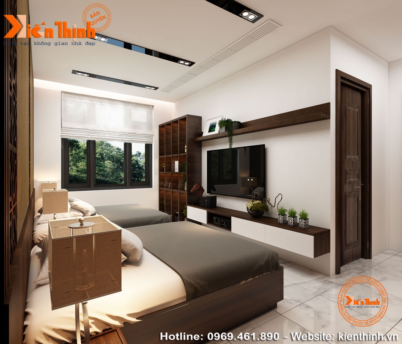 Thiết kế nội thất phòng ngủ phong cách hiện đại NT1755 09