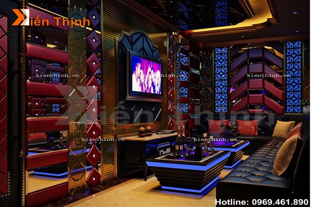 Thiết kế nội thất phòng karaoke của biệt thự 4 tầng 02