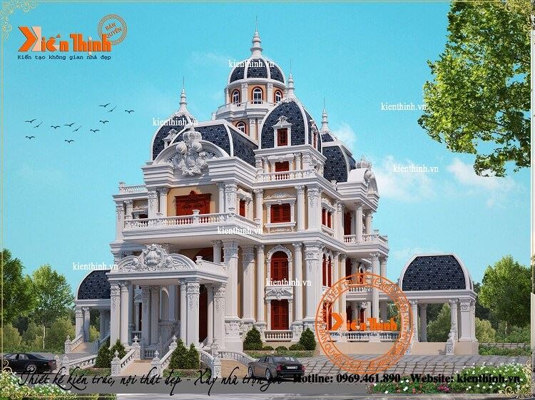 Mẫu Thiết Kế Lâu Đài 3 Tầng Kiểu Pháp Tại Quảng Ninh – BT1828