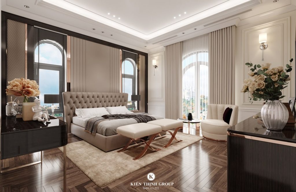 Phòng ngủ VIP thiết kế theo phong cách tân cổ điển