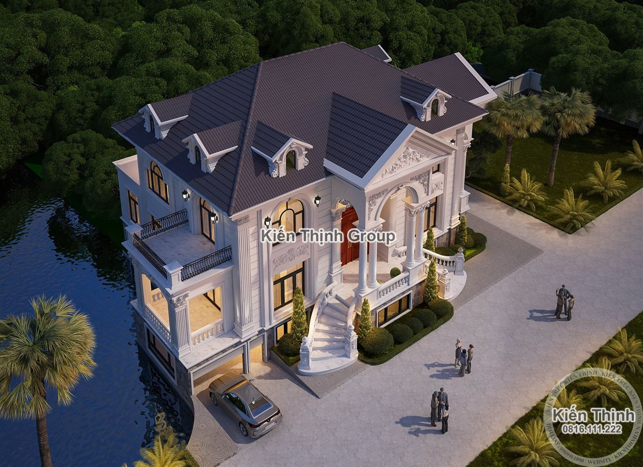 Ngoại thất có sự kết hợp gam màu hài hòa, tao nhã đem đến sự mát mẻ và tươi mới cho người nhìn