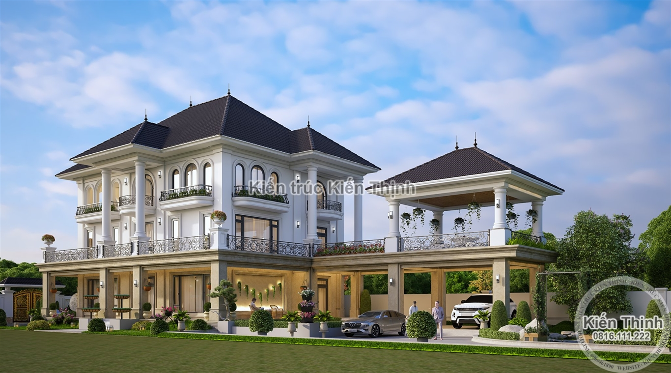 Khuôn viên rộng rãi, thoáng đãng tạo nên cảm giác yên bình cho gia chủ