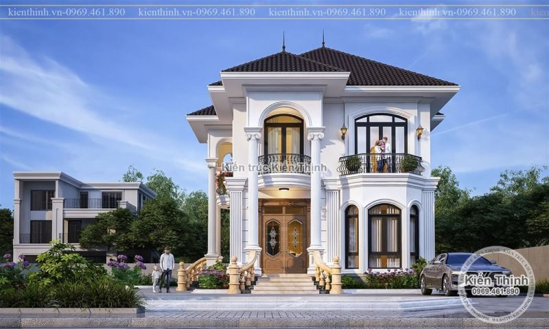 Biệt thự tân cổ điển mái Nhật 2 tầng tại Hải Dương