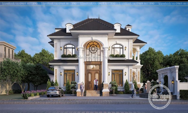 Biệt thự 2 tầng tân cổ điển mái Nhật tại Hà Nam