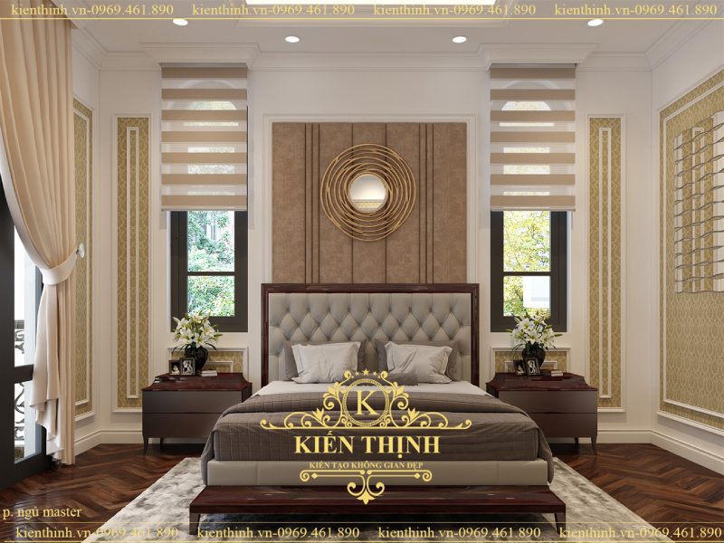Phòng ngủ biệt thự tân cổ điển