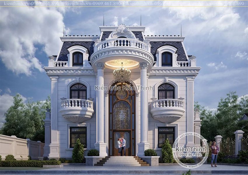 Biệt thự lâu đài tân cổ điển kiểu Pháp nguy nga tráng lệ với cấu trúc thiết kế độc đáo, ấn tượng