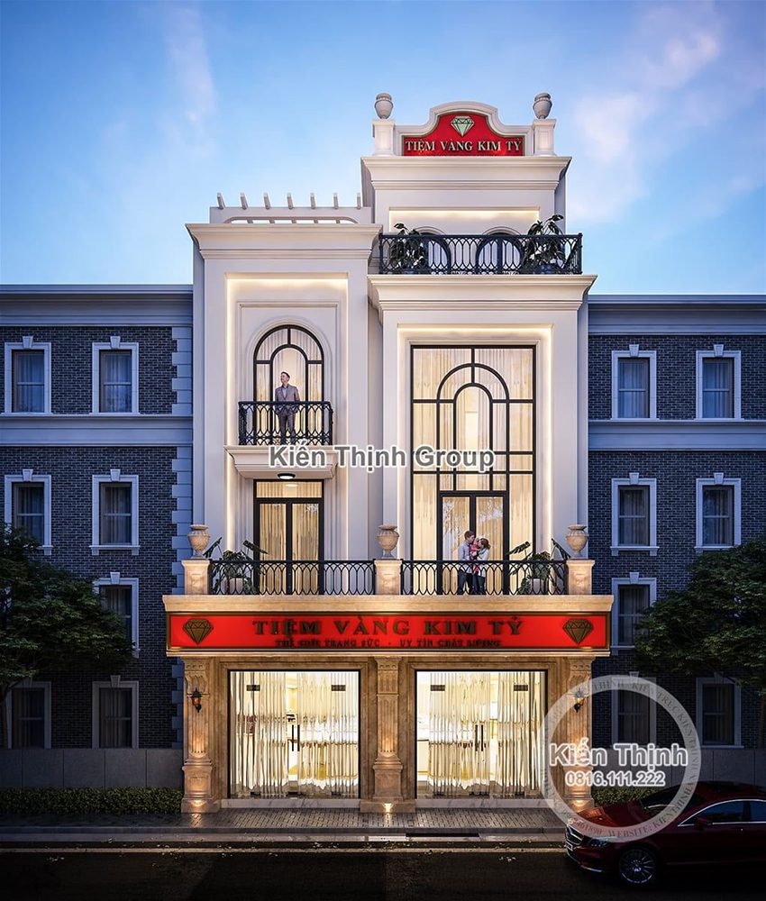 Mẫu biệt thự tân cổ điển Pháp kết hợp kinh doanh cao cấp lộng lẫy ánh đèn, thu hút mọi ánh nhìn tại Đồng Tháp