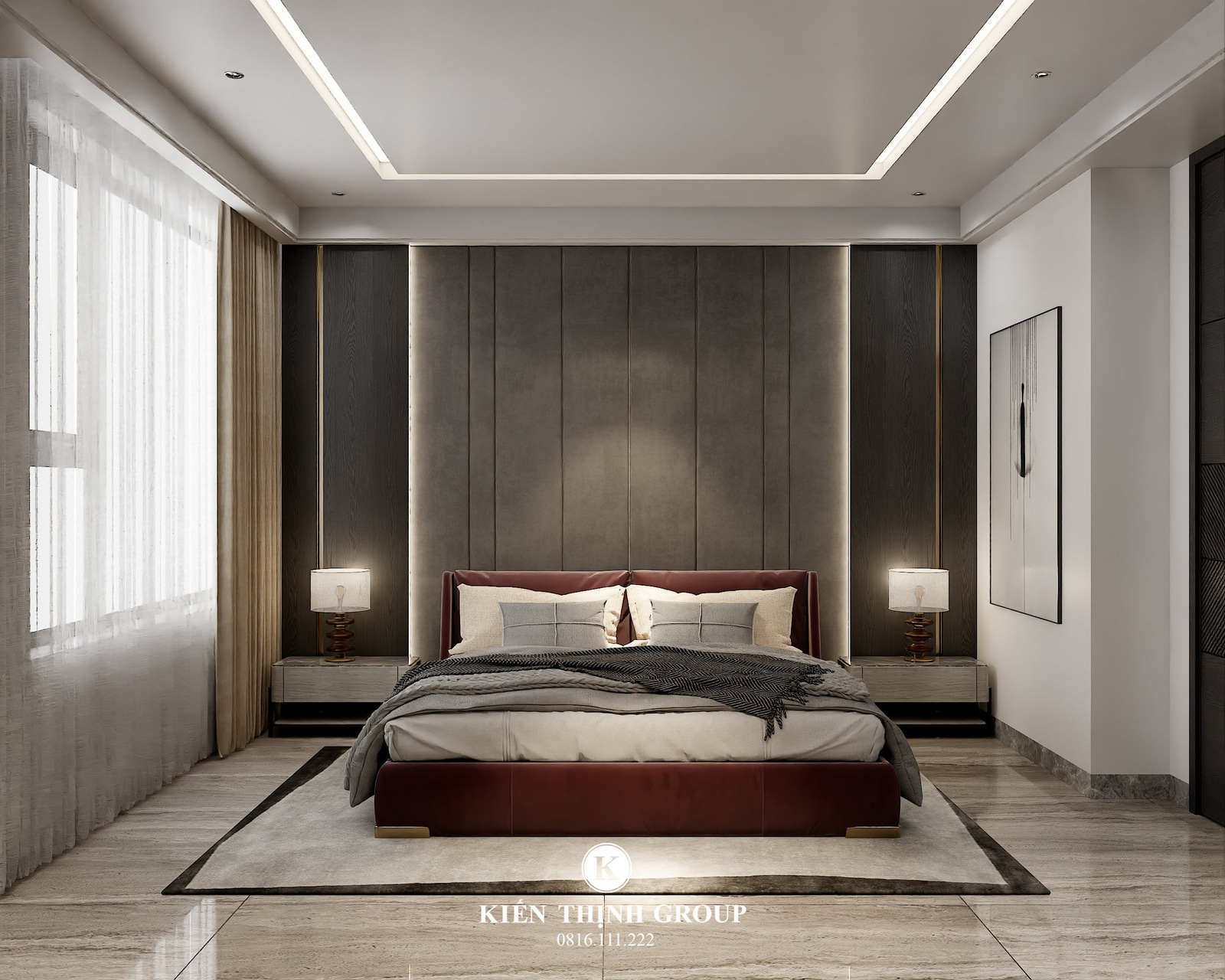 Nội thất phòng ngủ thiết kế theo phong cách hiện đại tối giản