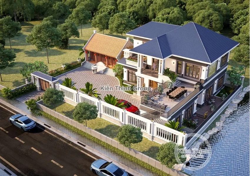 Biệt thự 2 tầng theo phong cách hiện đại với vẻ đẹp nguy nga, sang trọng nhưng vẫn ấm cúng, gần gũi của gia đình anh Kong tại Hải Dương.