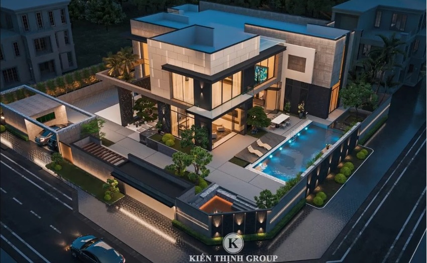 Biệt thự 2 tầng tại Bắc Ninh như một căn cứ nghiên cứu đến từ tương lai với các thiết kế sáng tạo, độc đáo.