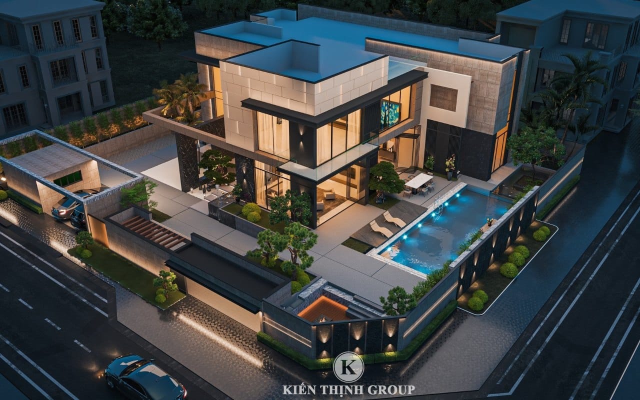 Cân đối diện tích giữa khu vực sân vườn và khu vực nhà chính là chìa khóa mang lại không gian hài hòa cùng bầu không khí trong lành