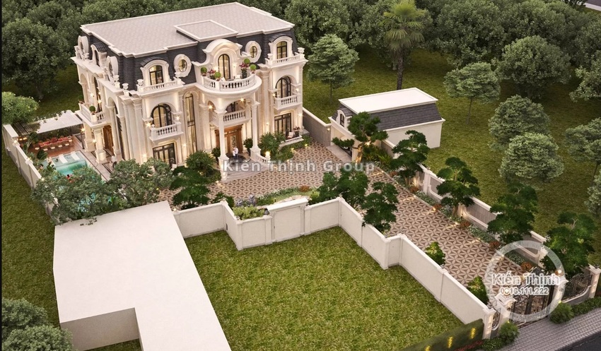 Phong cách thiết kế sẽ ảnh hưởng đến cách bố trí, sắp xếp các chi tiết trong khu vực sân vườn biệt thự.