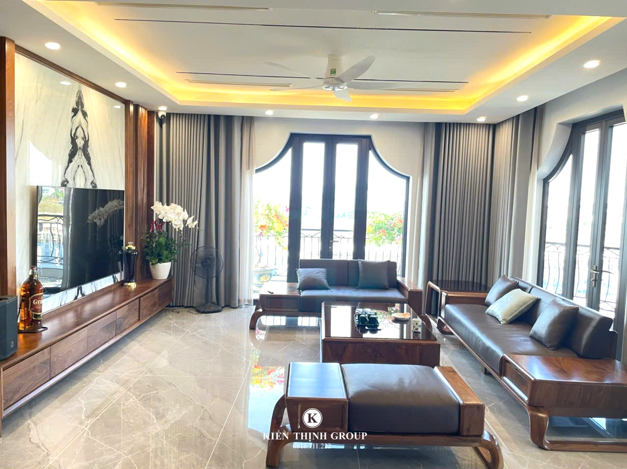Nội thất phòng khách sau khi hoàn thiện