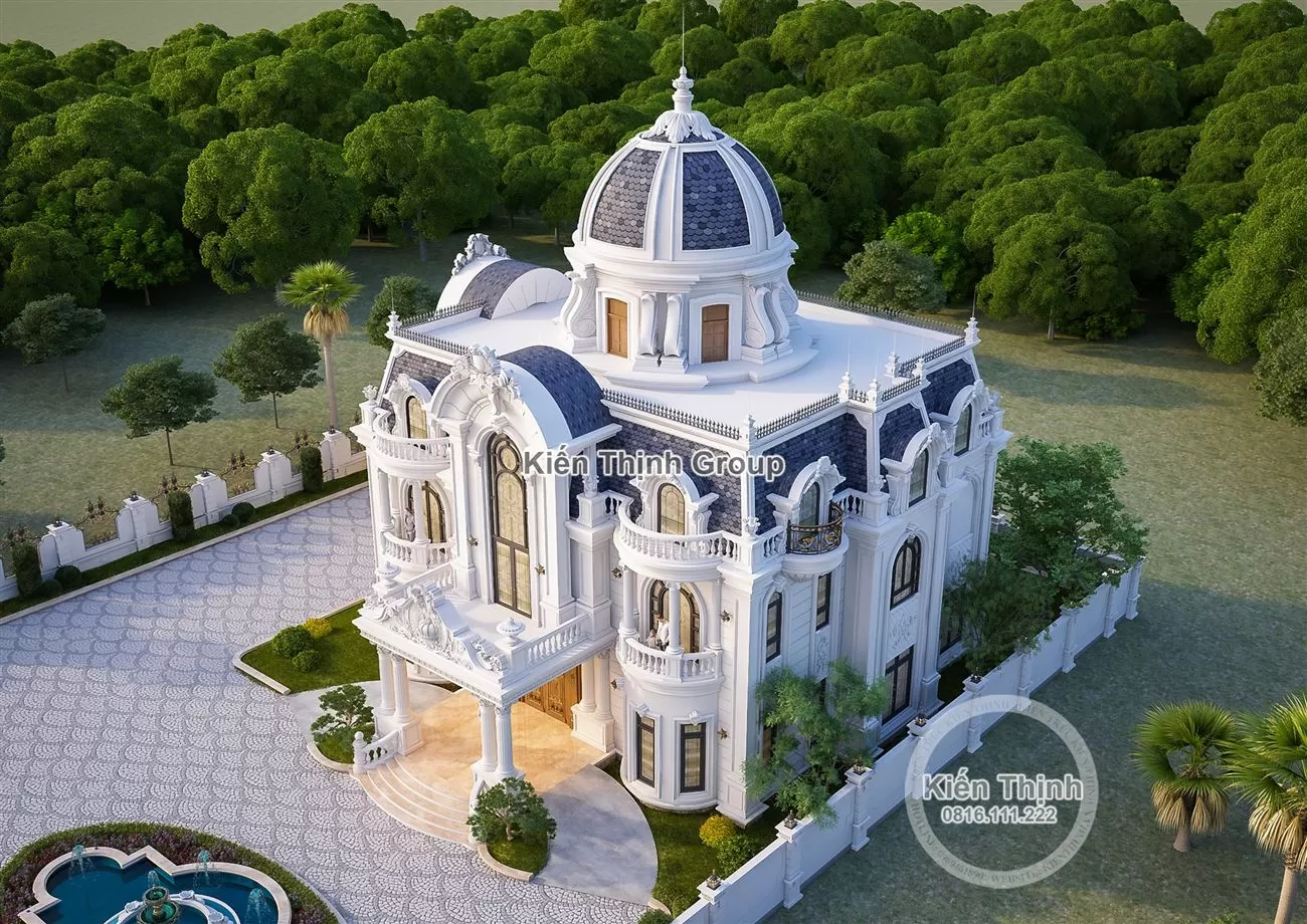 Mái vòm của biệt thự tân cổ điển mang đến vẻ đẹp nguy nga, lộng lẫy