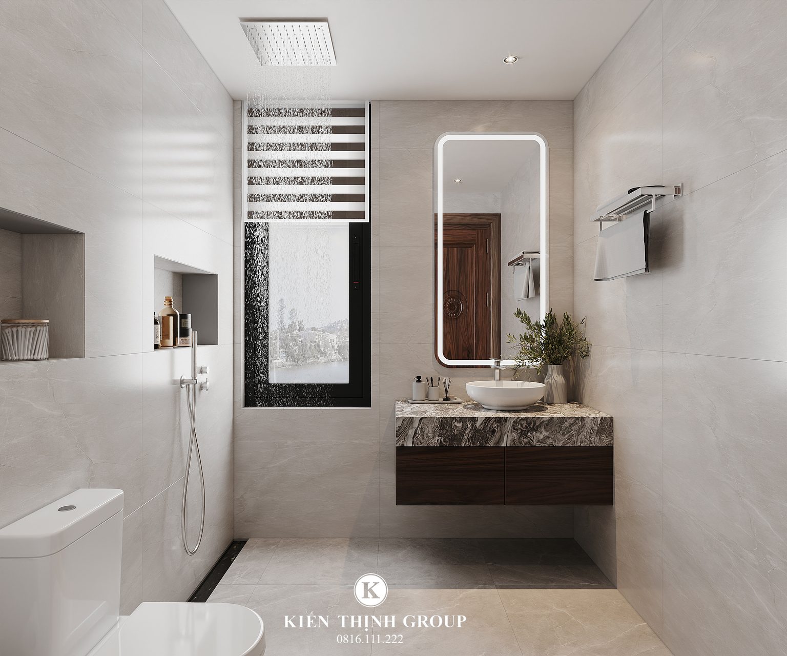 Thiết kế nội thất không gian phòng vệ sinh