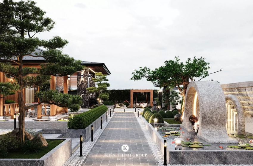 trang trí ngoại thất biệt thự hiện đại