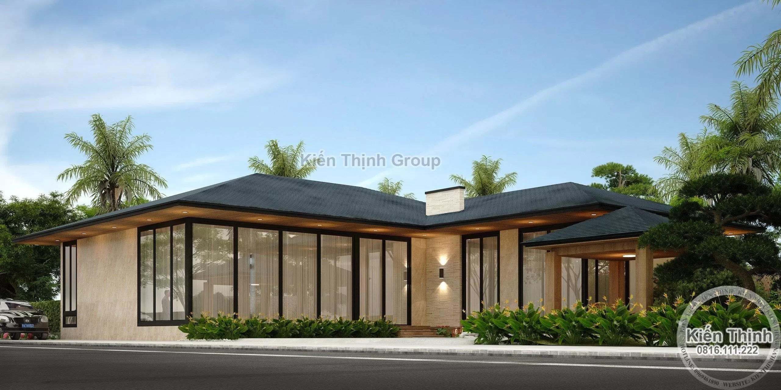 Nhà biệt thự 1 tầng đẹp hiện đại BT2365