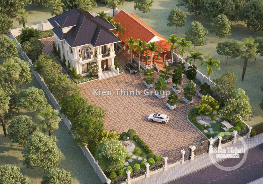 Toàn cảnh căn biệt thự của chị Ngọc khi nhìn từ trên cao