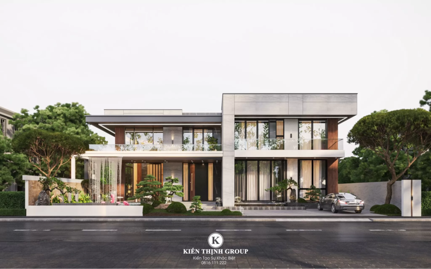Mặt tiền sử dụng chủ yếu là kính cường lực kịch trần giúp tận dụng tối đa ánh sáng tự nhiên và mang đến không gian thoáng mát