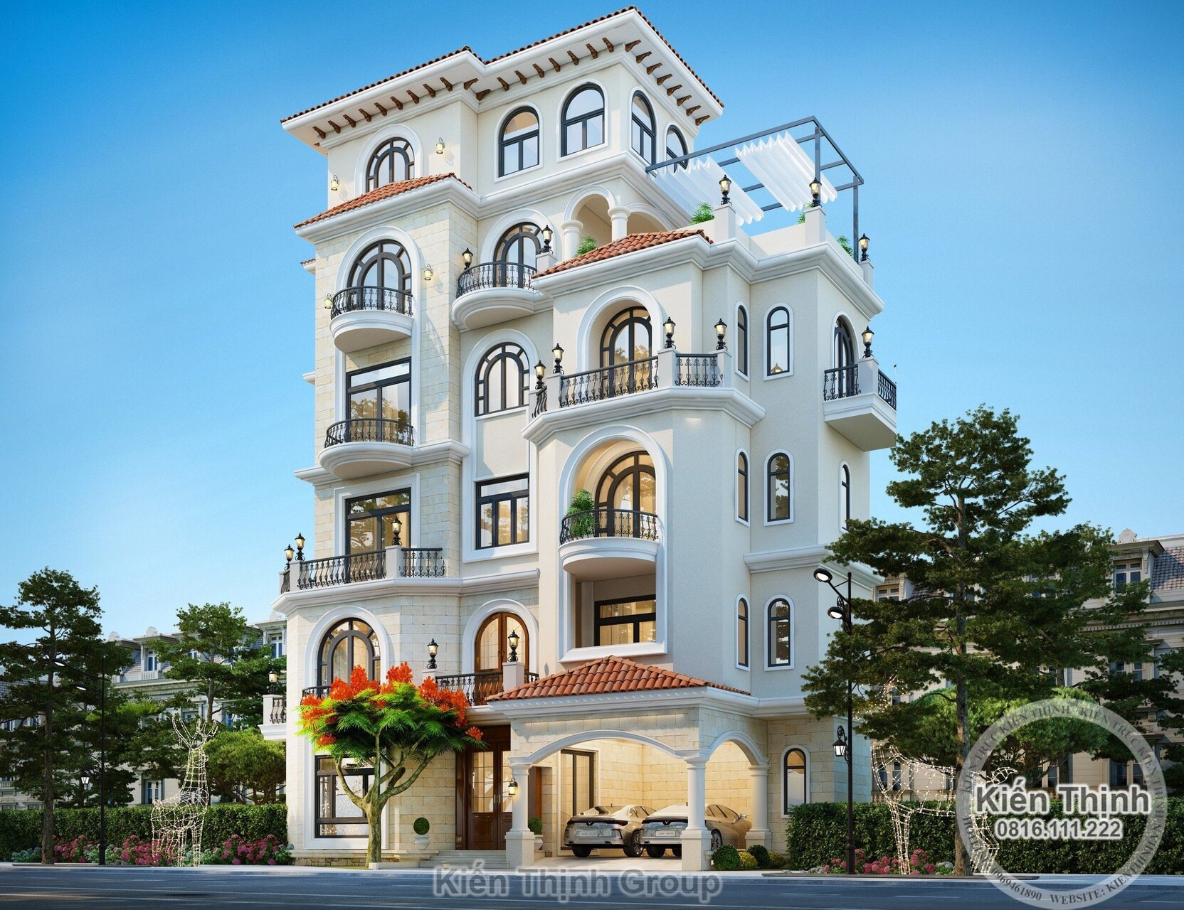 Thiết kế biệt thự có gara tại tầng 1