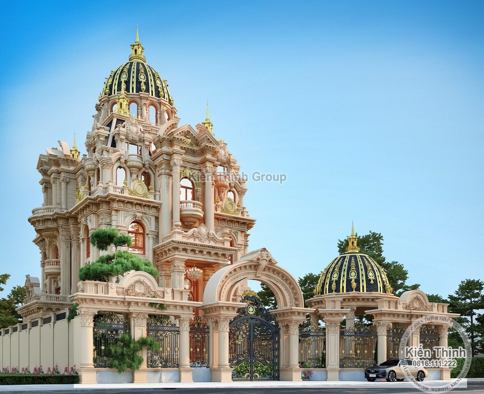 Thiết kế gara cho lâu đài cổ điển tại Cần Thơ