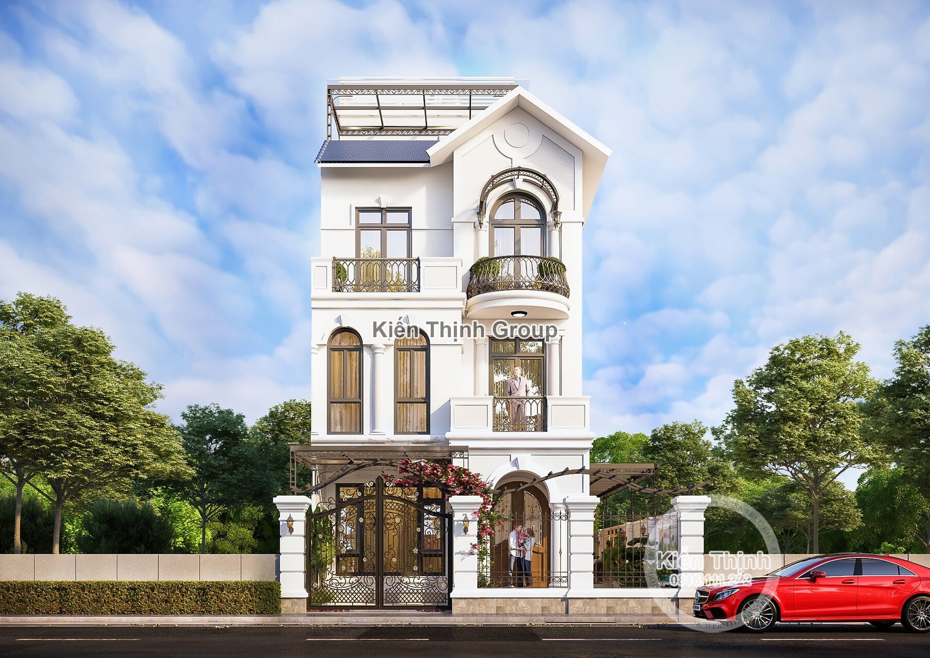 Thiết kế, cải tạo ngoại thất biệt thự 3 tầng mái Thái BT2312 tại Vinhomes Riverside