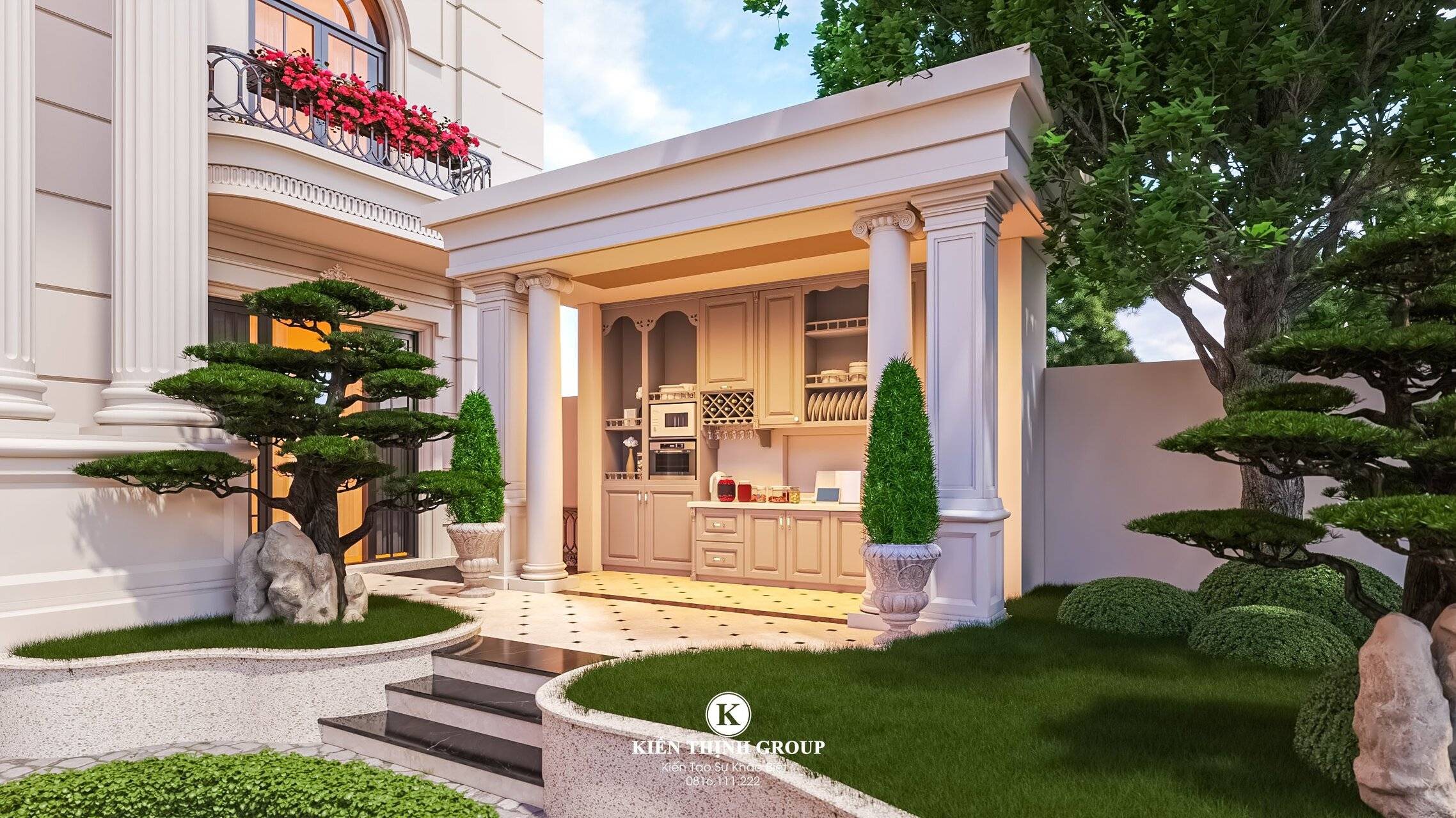 Khu bếp phụ bên ngoài
