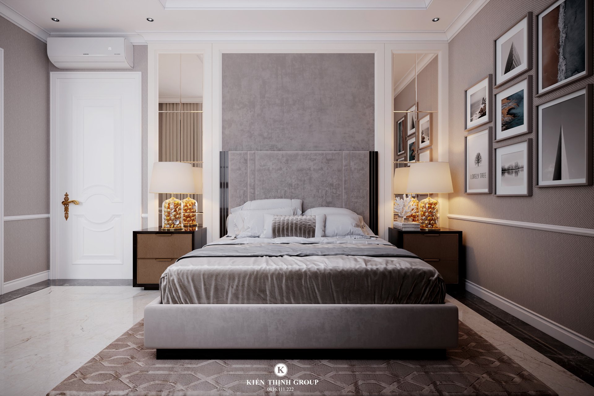 Thiết kế nội thất phong cách tân cổ điển biệt thự tại Quảng Ninh - NT2415