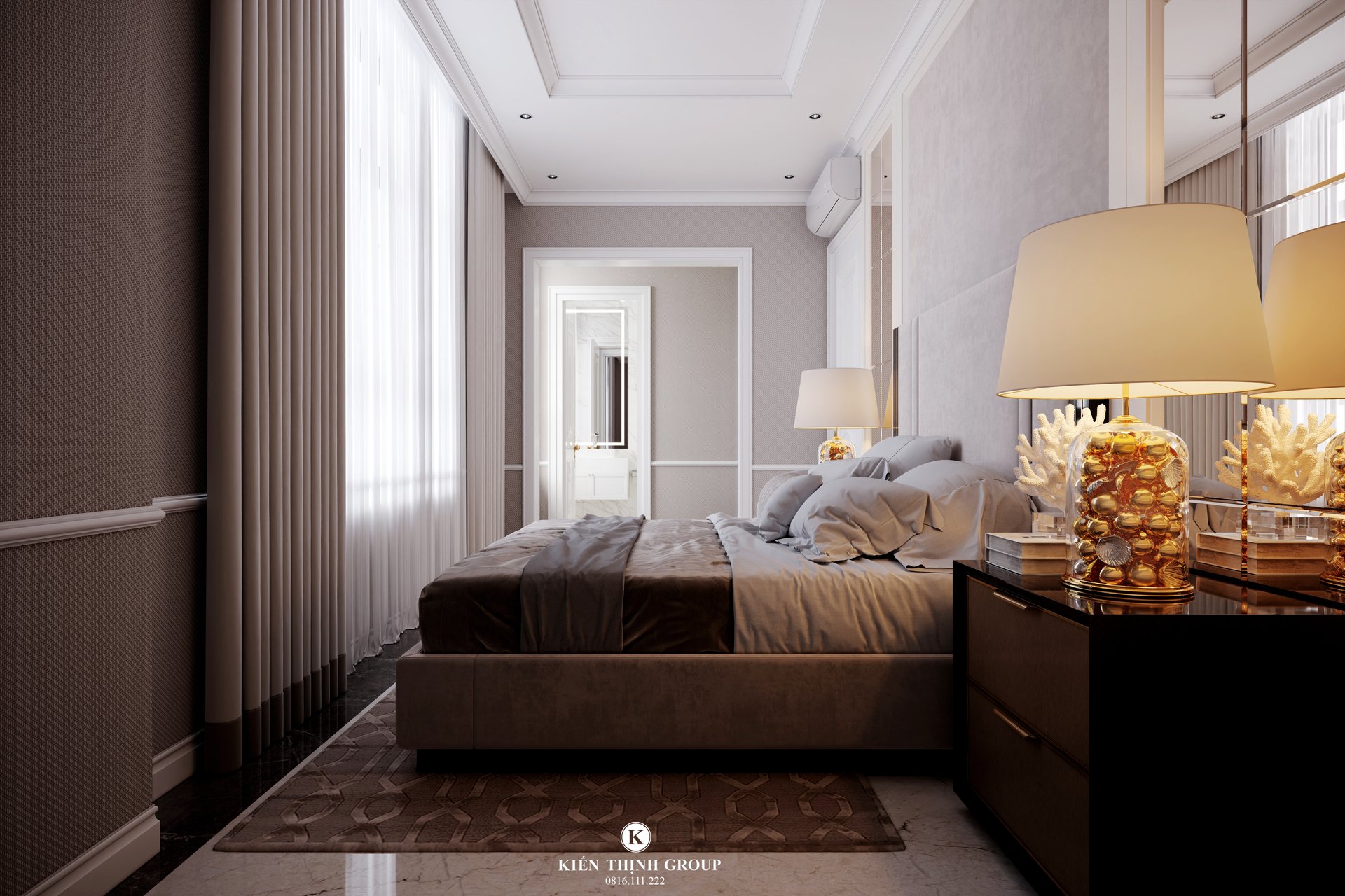 Phối cảnh 3D nội thất phòng ngủ 02