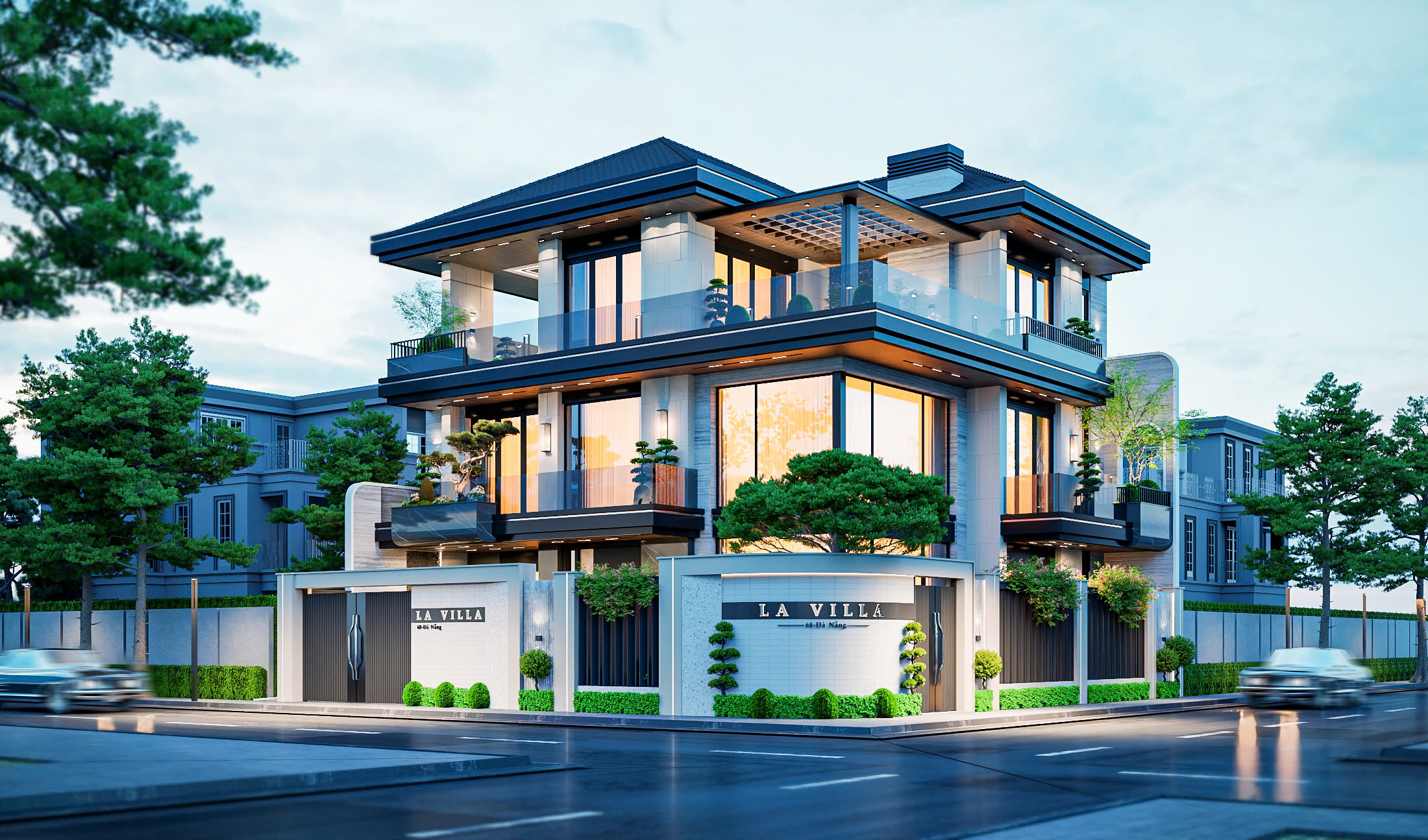 Mẫu biệt thự hiện đại 2 tầng 1 tum tại Đà Nẵng - BT2481