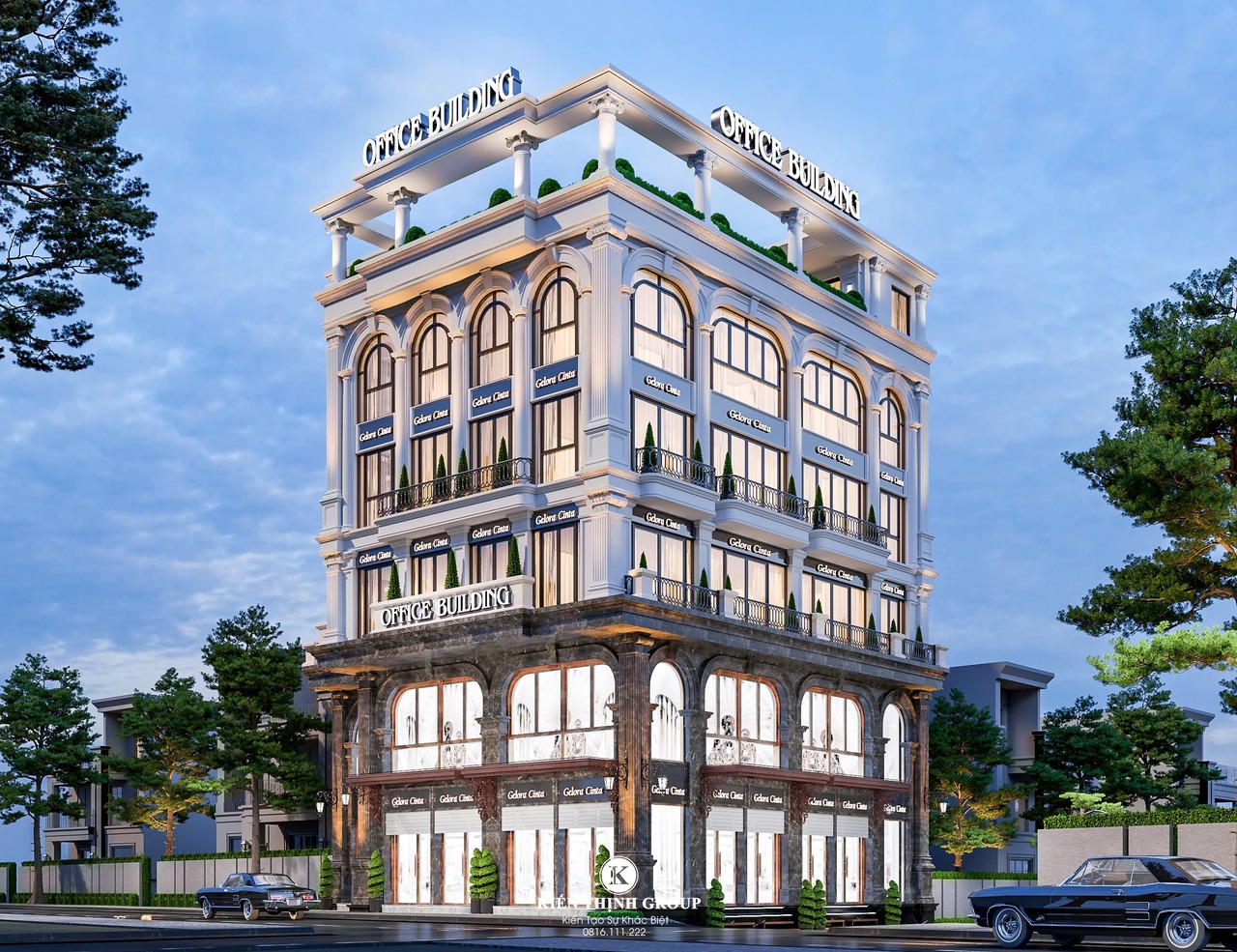 Hệ cửa kính khung nhôm cao kịch trần giúp không gian ngập tràn ánh sáng